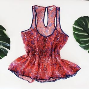 🦄 SEEN ON VAMPIRE DIARIES Ecote Sheer Swing Tank